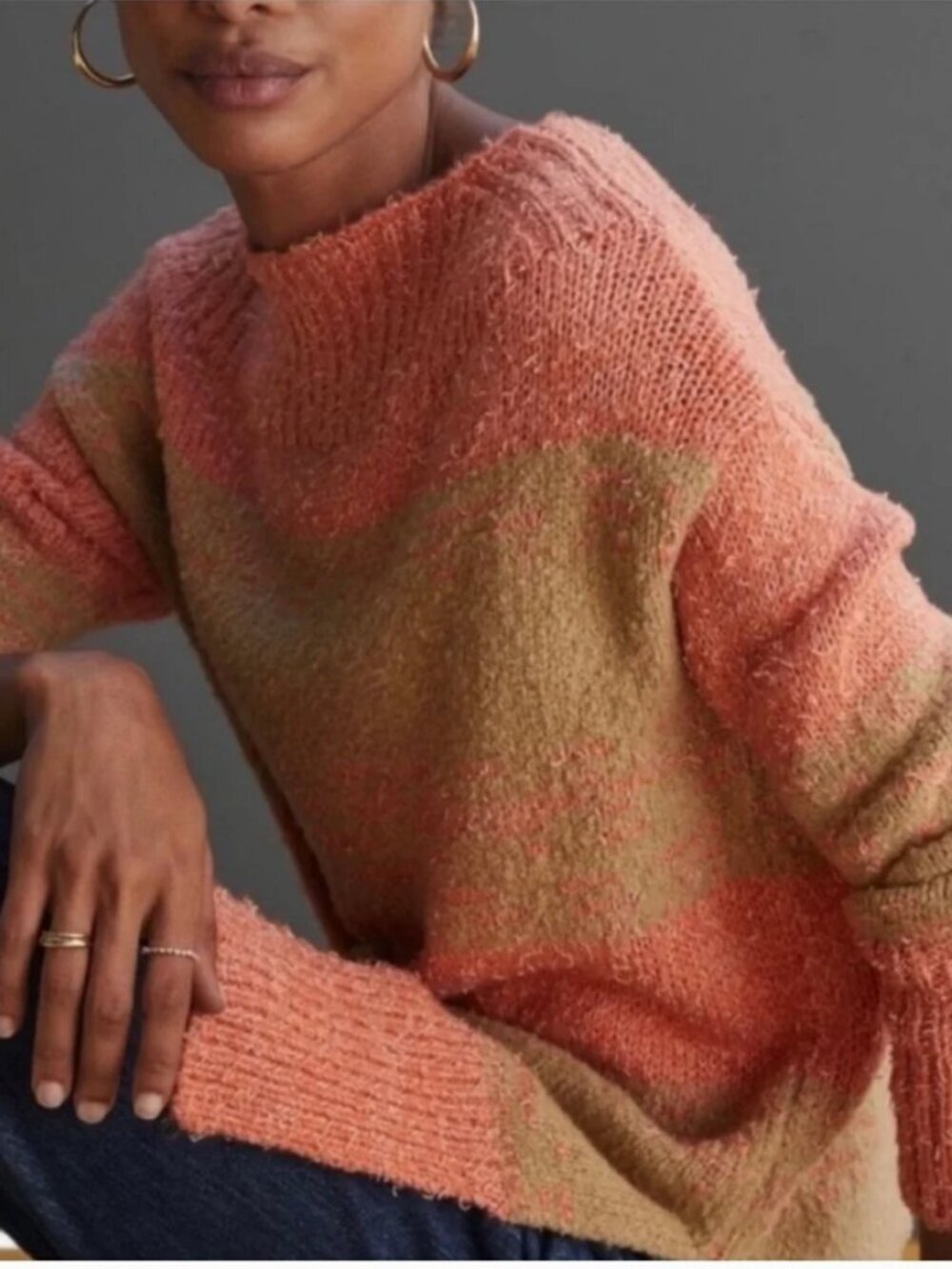 Anthropologie Pilcro Rugby Tunic Sweater Womens Small PullOver